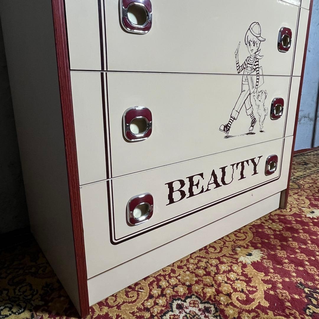 昭和レトロ】BEAUTY イラスト 6段チェスト タンス セイリビューティー
