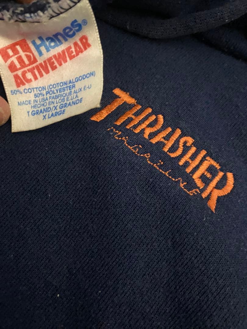 90年代 HENES タグ スラッシャー フーディー スウェット パーカー90s