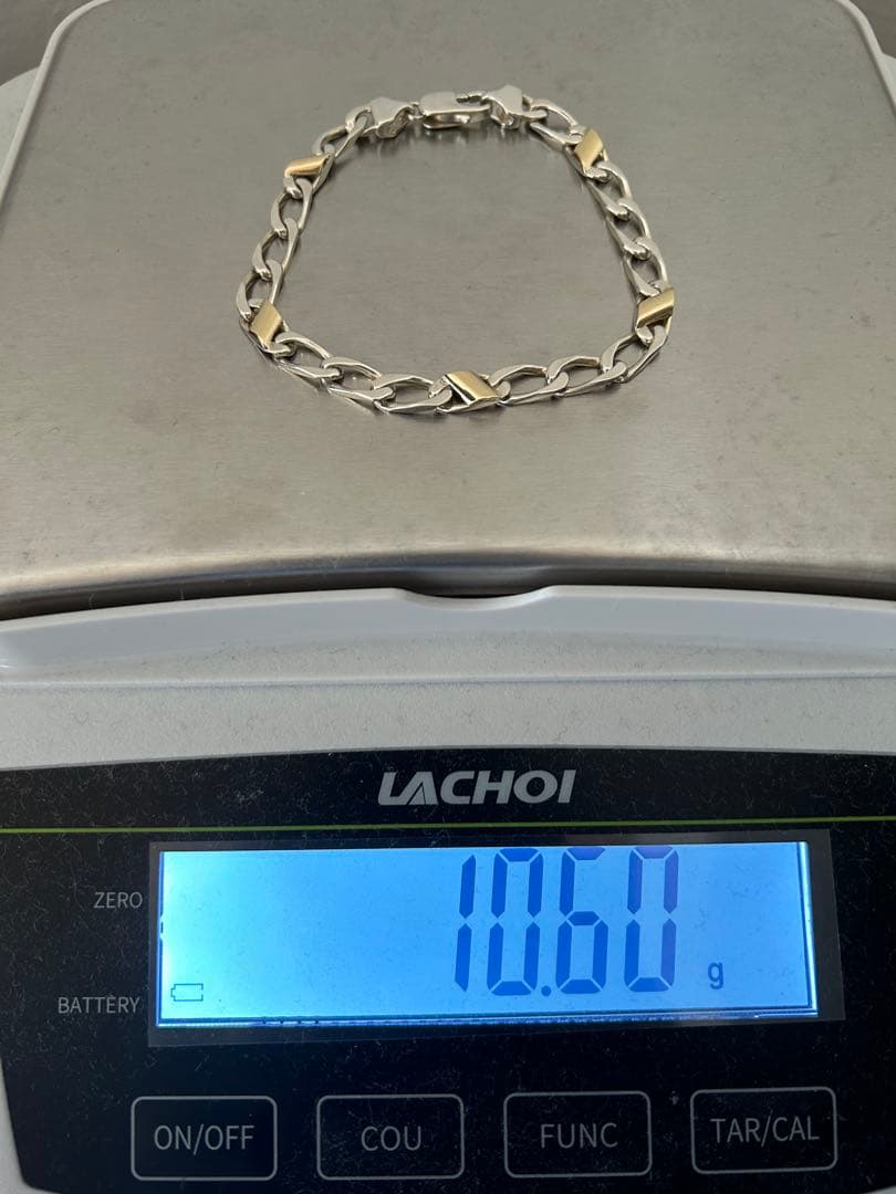 ティファニー TIFFANY フィガロチェーン ブレスレット SV YG コンビ