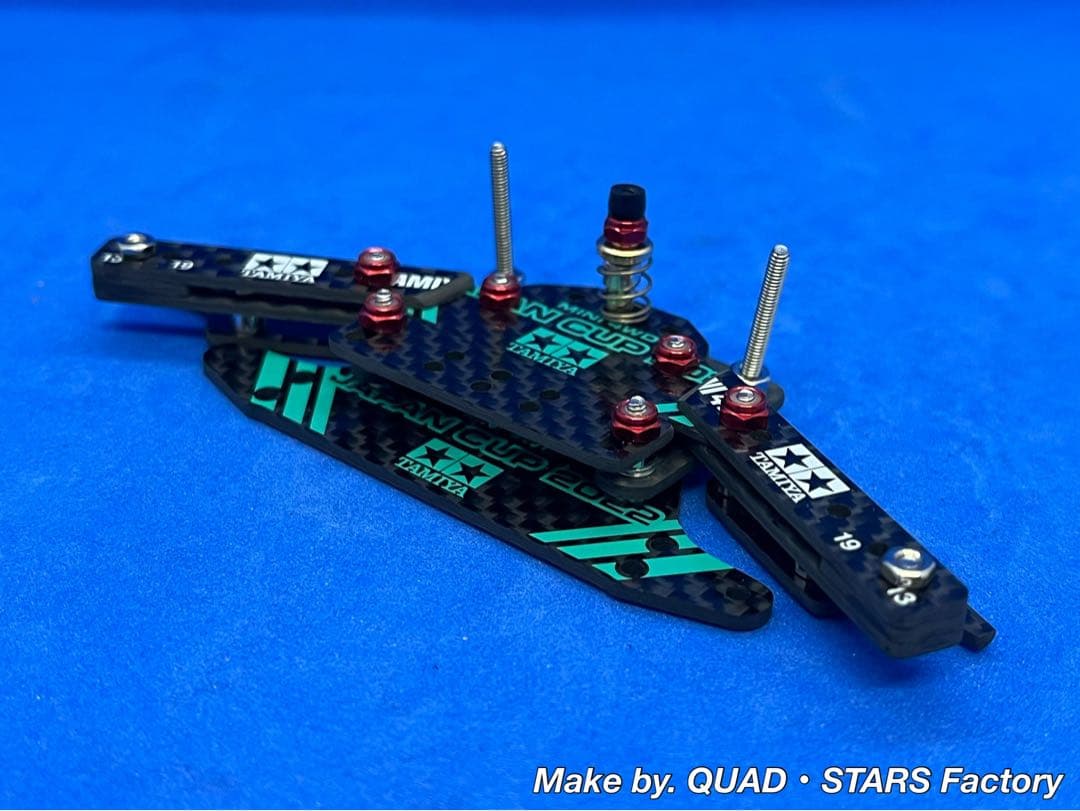 【ミニ四駆・MS用】1軸リヤアンカー　J-CUP2022／カーボン　19mm対応