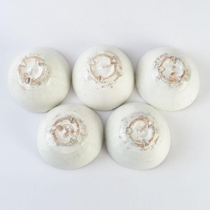 和食器 茶懐石 寿康窯 柳楽泰久作 粉引手 小鉢 五客 共箱 C 9333