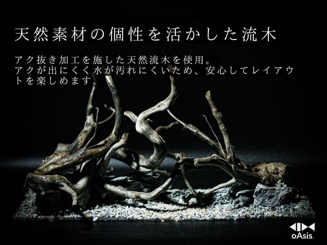 アクアリウム 流木 レイアウトセット 45cmスリム 熱帯魚・水草水槽用