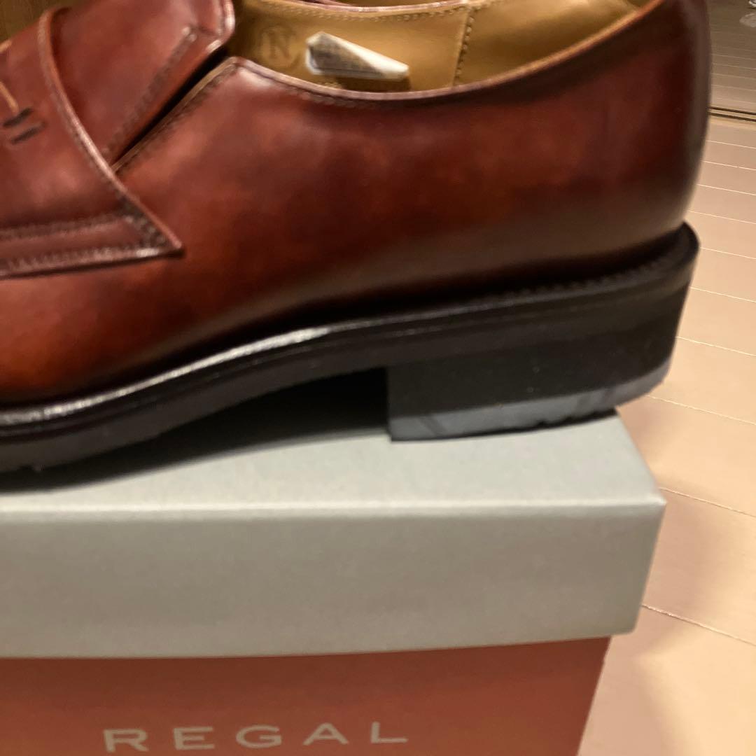 【値下げ】REGAL ブラウンレザー スリッポンビジネスシューズ