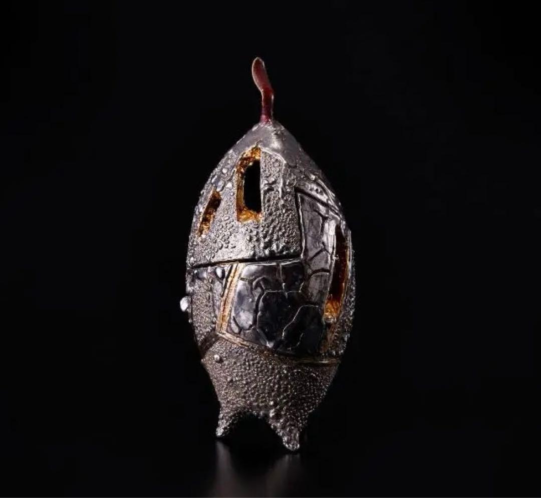 現代陶芸家 市川透造 造形香炉 金プラチナ使用 共箱 共布備前 (師/隠崎