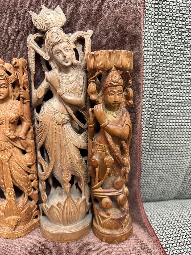 インド 白檀 弁財天 仏教美術 仏像 骨董 木像 木製 仏教 密教 置物