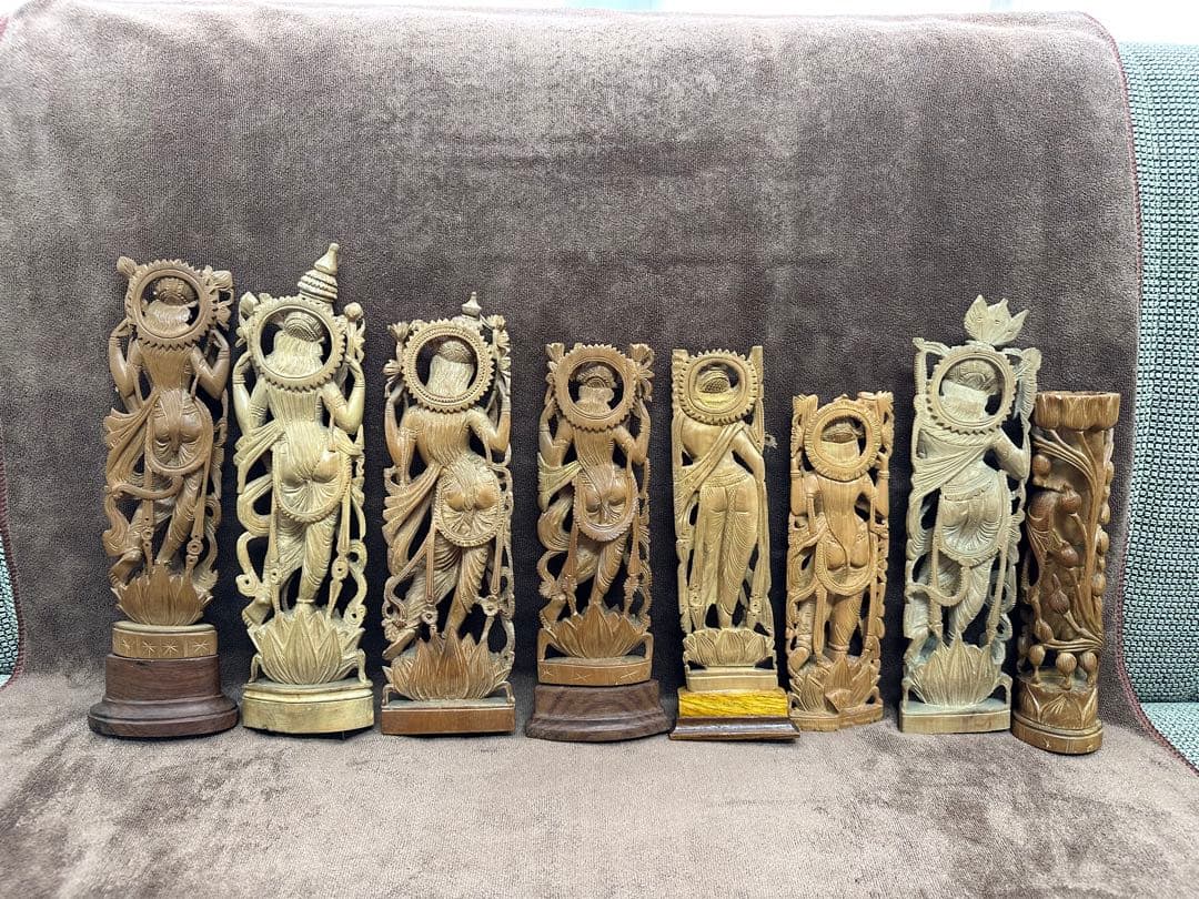 インド 白檀 弁財天 仏教美術 仏像 骨董 木像 木製 仏教 密教 置物