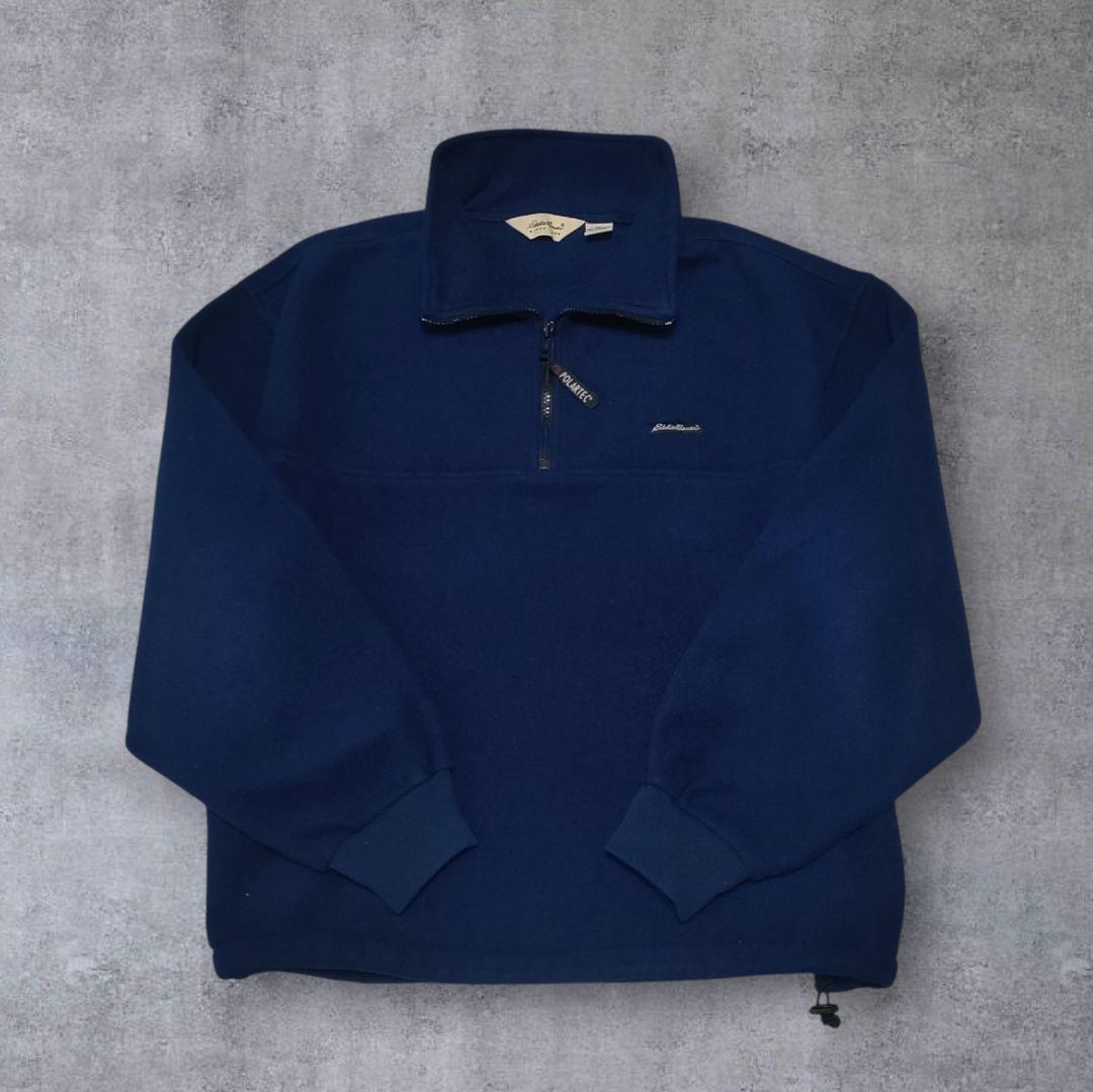 希少 90s エディーバウアー ハーフジップ フリース ジャケット L