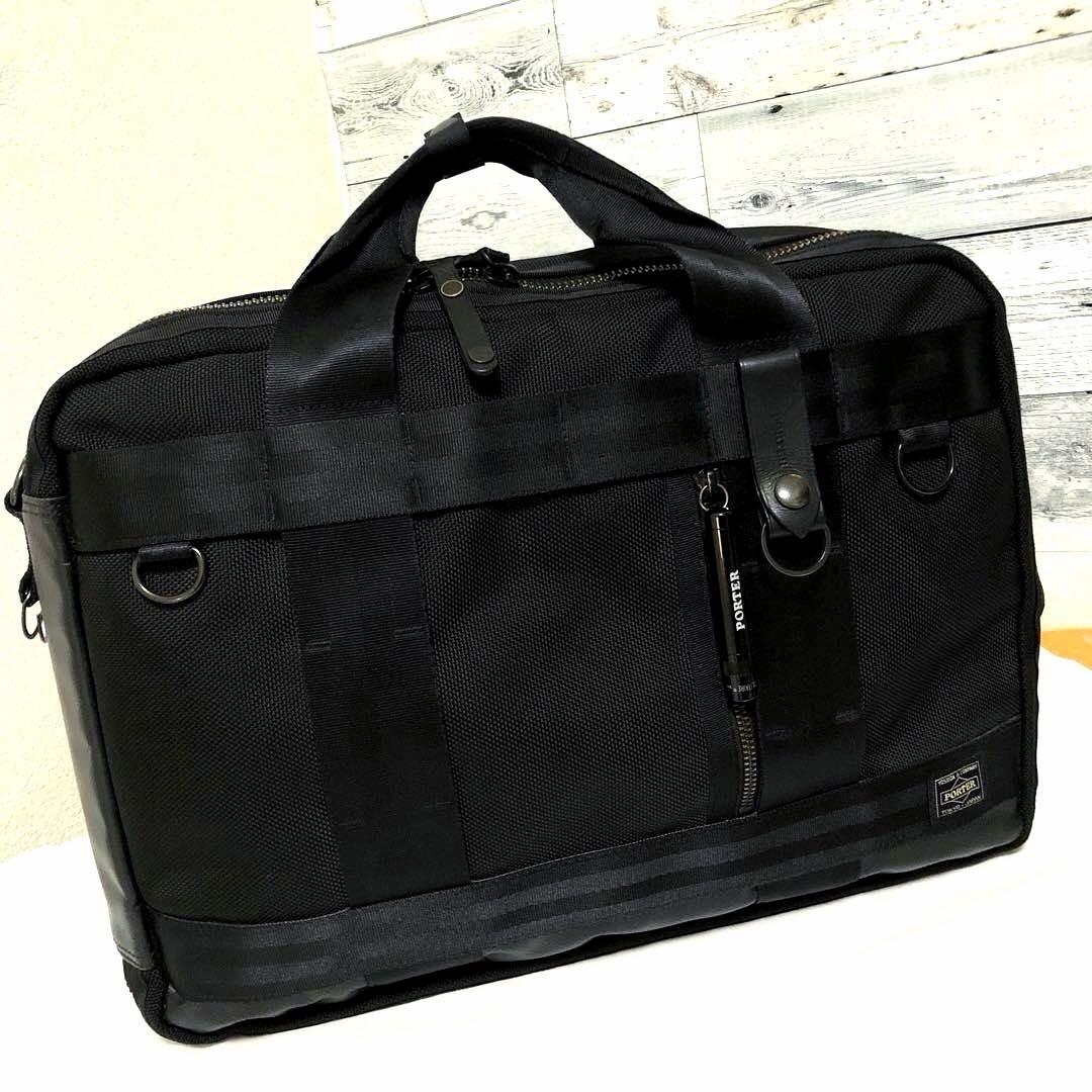 極美品✨ポーター ヒート ビジネスバッグ 3way A4可 マグライト ブラック