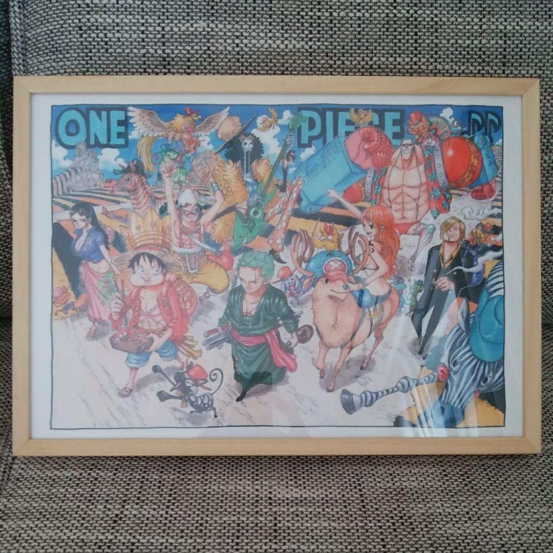 ONE PIECE 尾田栄一郎 原画 ファブリックパネル 2012 フレーム入り