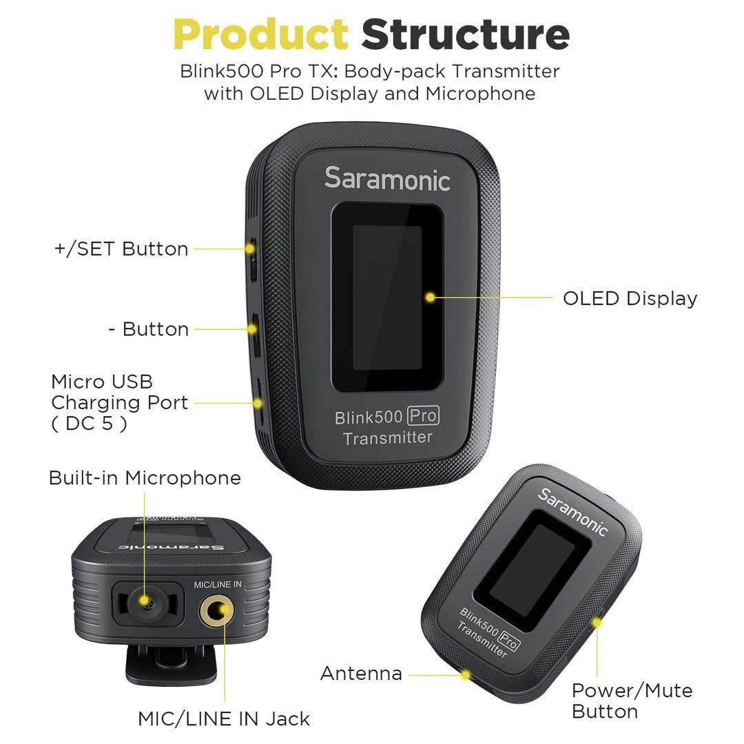 Saramonic ワイヤレスマイク ピンマイク 取材 自撮り