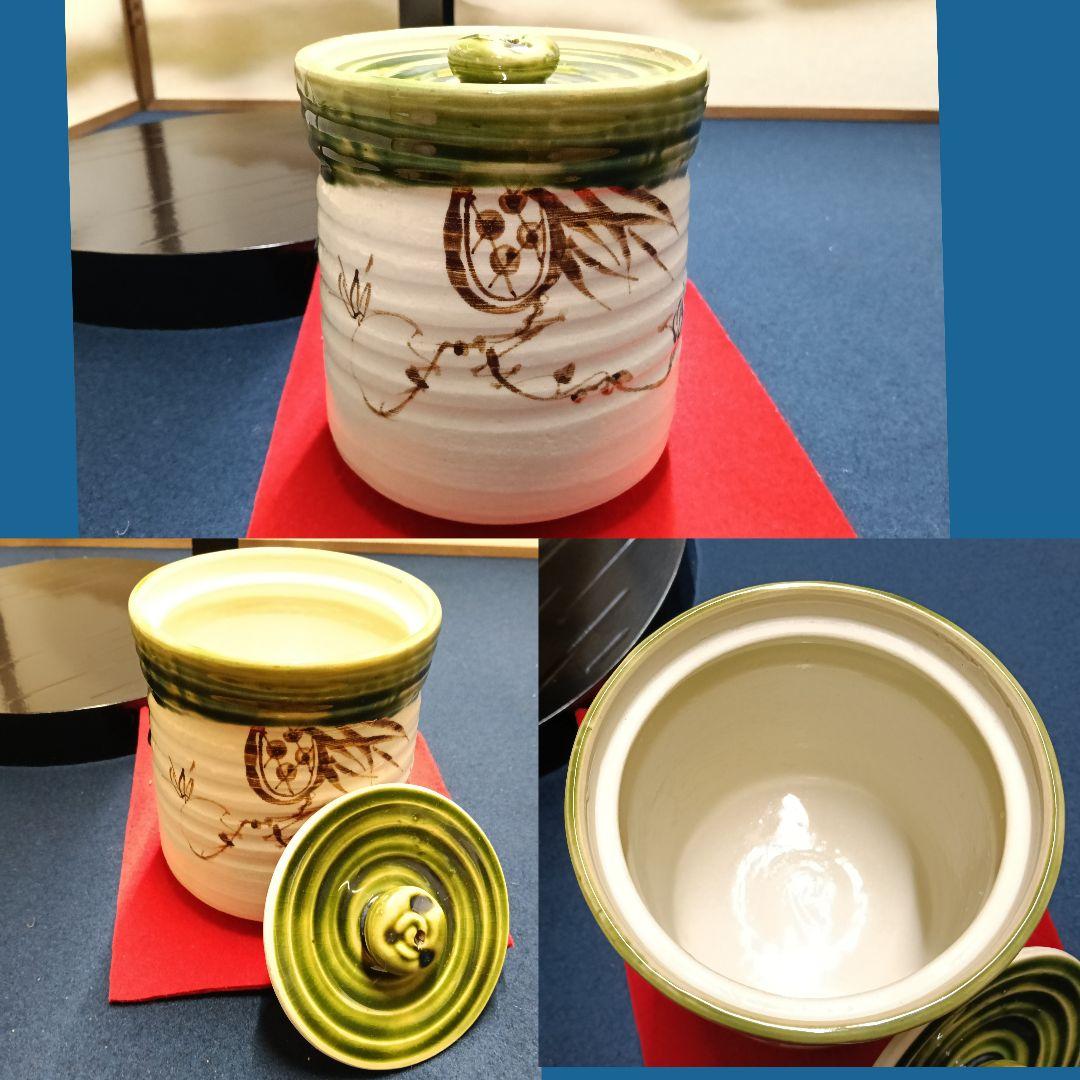 AN62 茶道具 丸卓 未使用 織部五陶水差 未使用付 紙箱 美