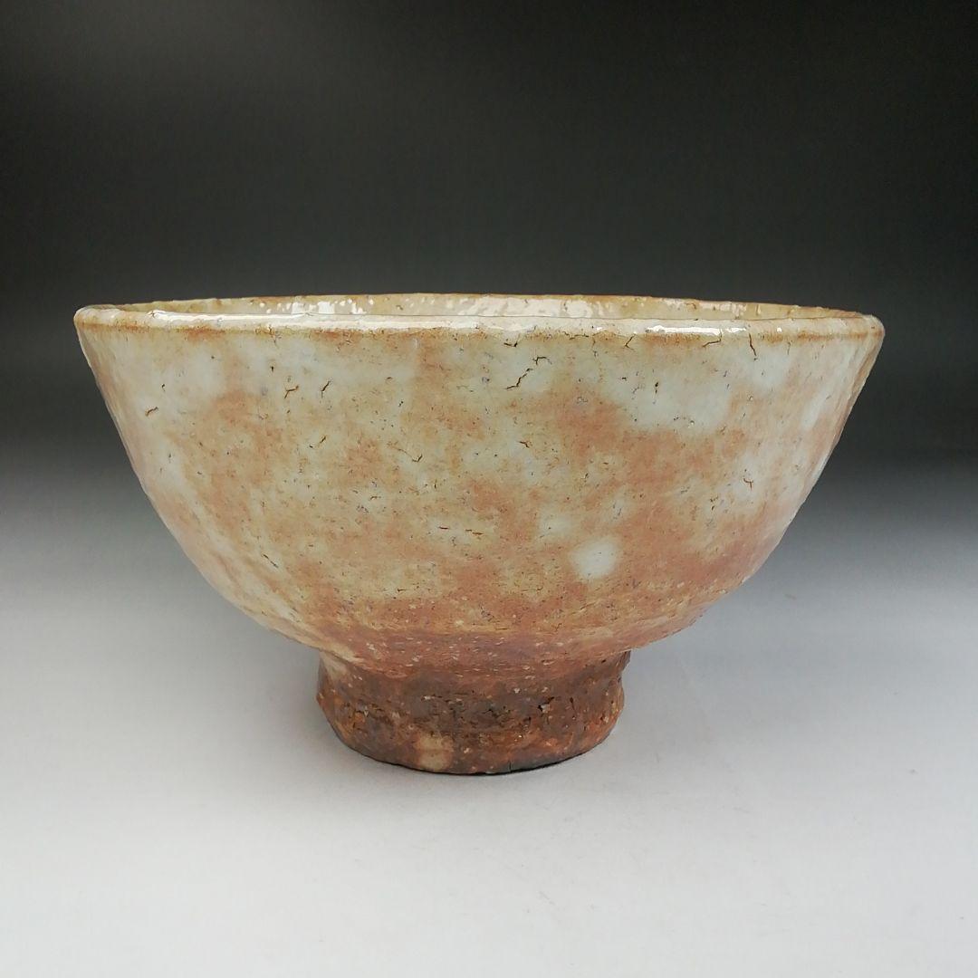 W107 茶碗 『萩茶碗』『天鵬山 広瀬淡雅 造』 共箱 抹茶碗 茶道具