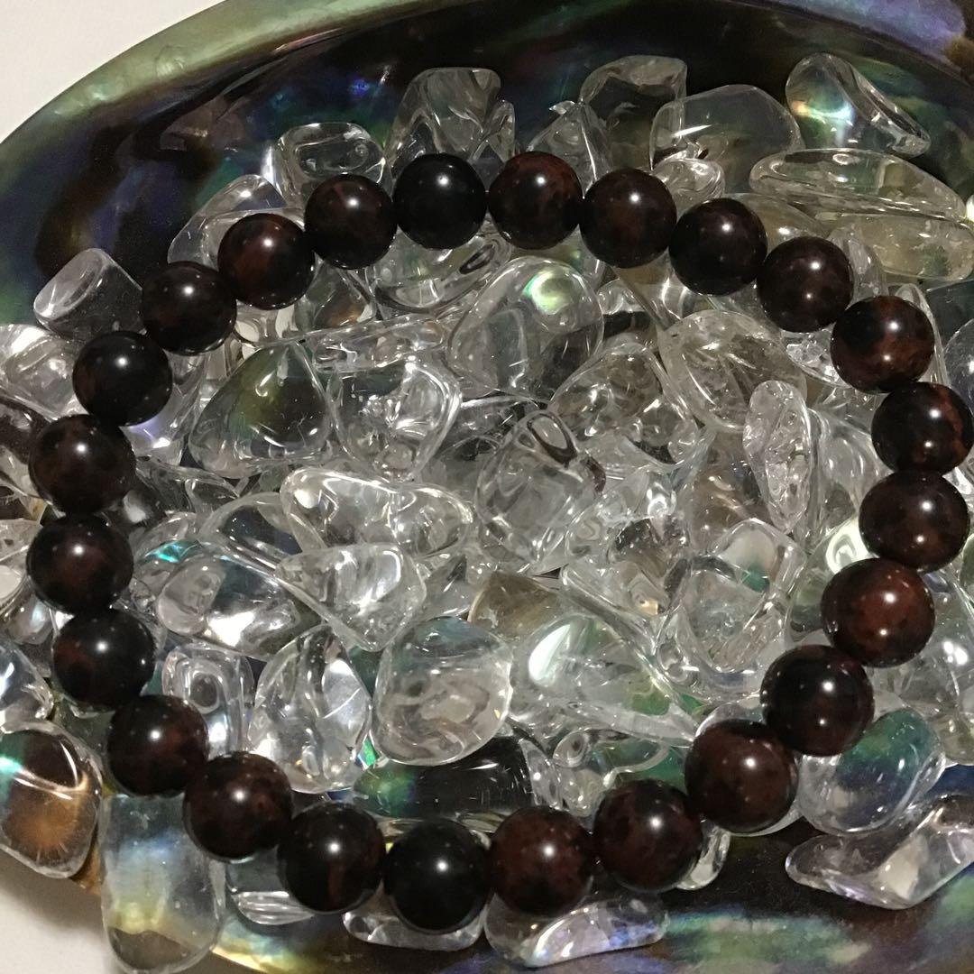 ヴァーミリオンオブシディアン 5A 鑑定書付 8mm パワーストーンブレスレット