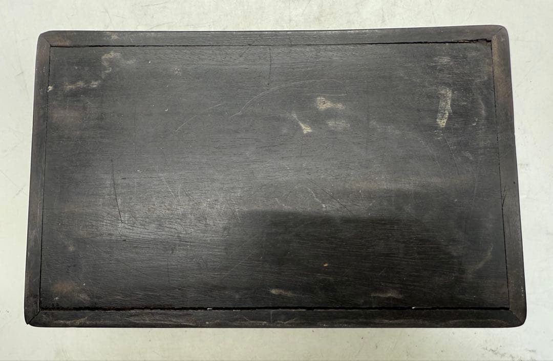 中国 清時代 螺鈿圖紅木箱 アンティーク 送料込み251108