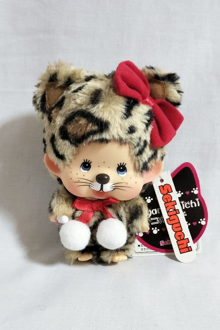 【希少】ニャンチッチ レオパード 顔でか モンチッチ キーチェーン セキグチ モンチッチCOLORS キーチェーン ヒョウ柄|【ぬいぐるみのセキグチ
