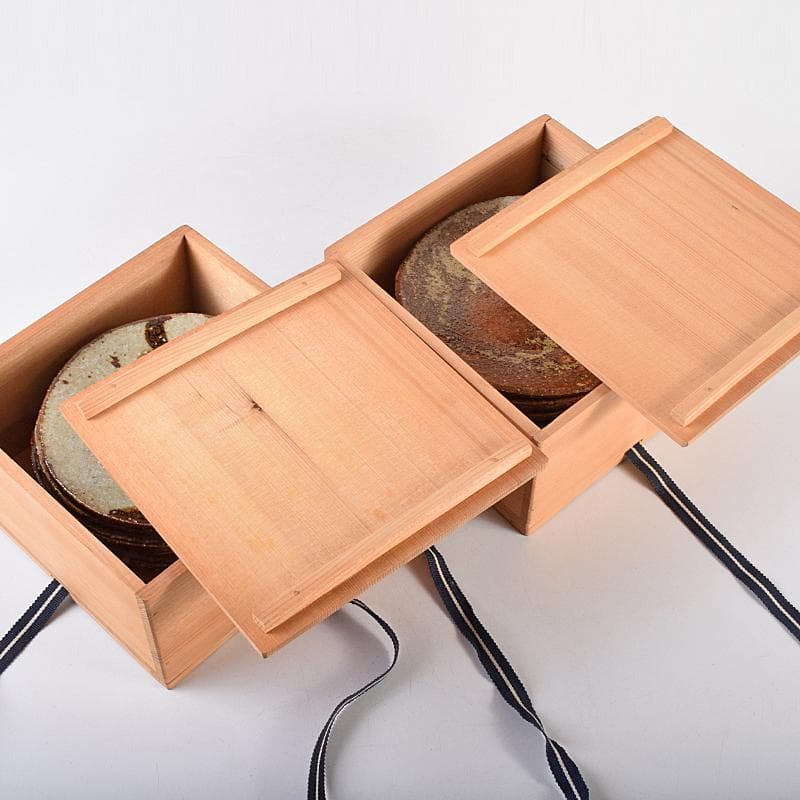 和食器 廣永陶苑 草花文 銘々皿 五客 共箱 二点まとめ