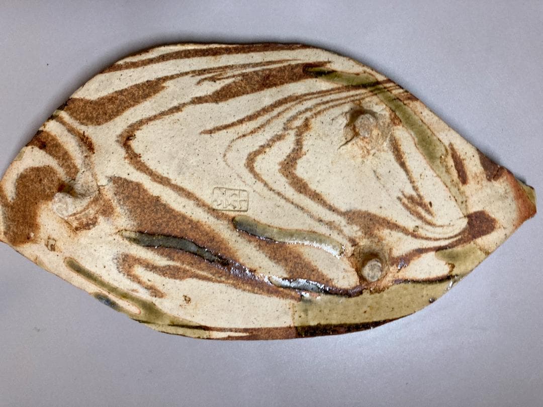 【値下】【5客】坪島土平 銀彩木ノ葉皿 共箱 【真作保証】