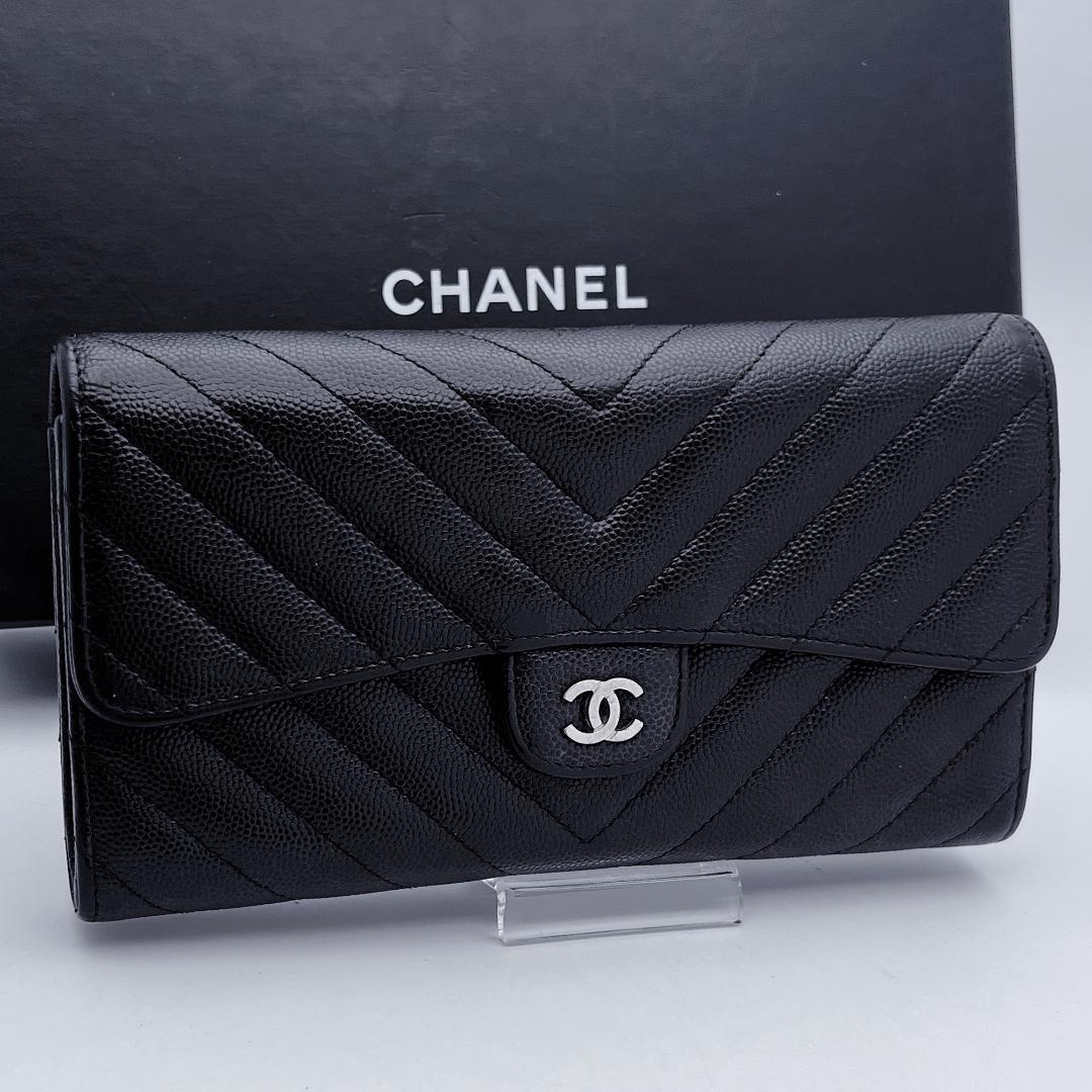 開運財布！新品未使用 シャネル シェブロン Vステッチ 財布 正規品保証