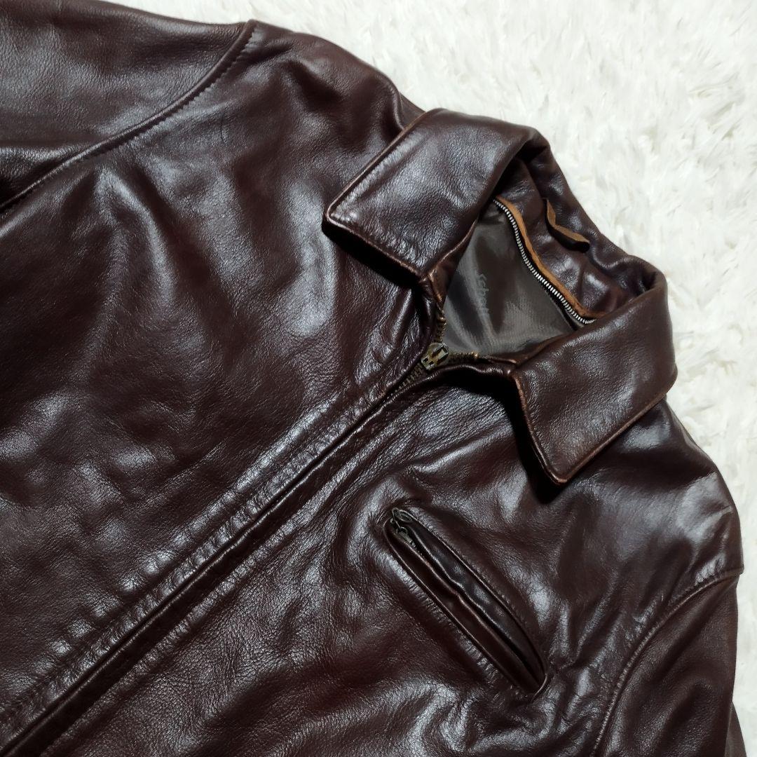 ライナー欠品 ダメージ多 Schott シングルライダース ATV101 茶40-日本