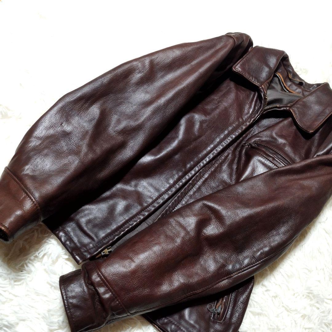 ライナー欠品 ダメージ多 Schott シングルライダース ATV101 茶40-日本