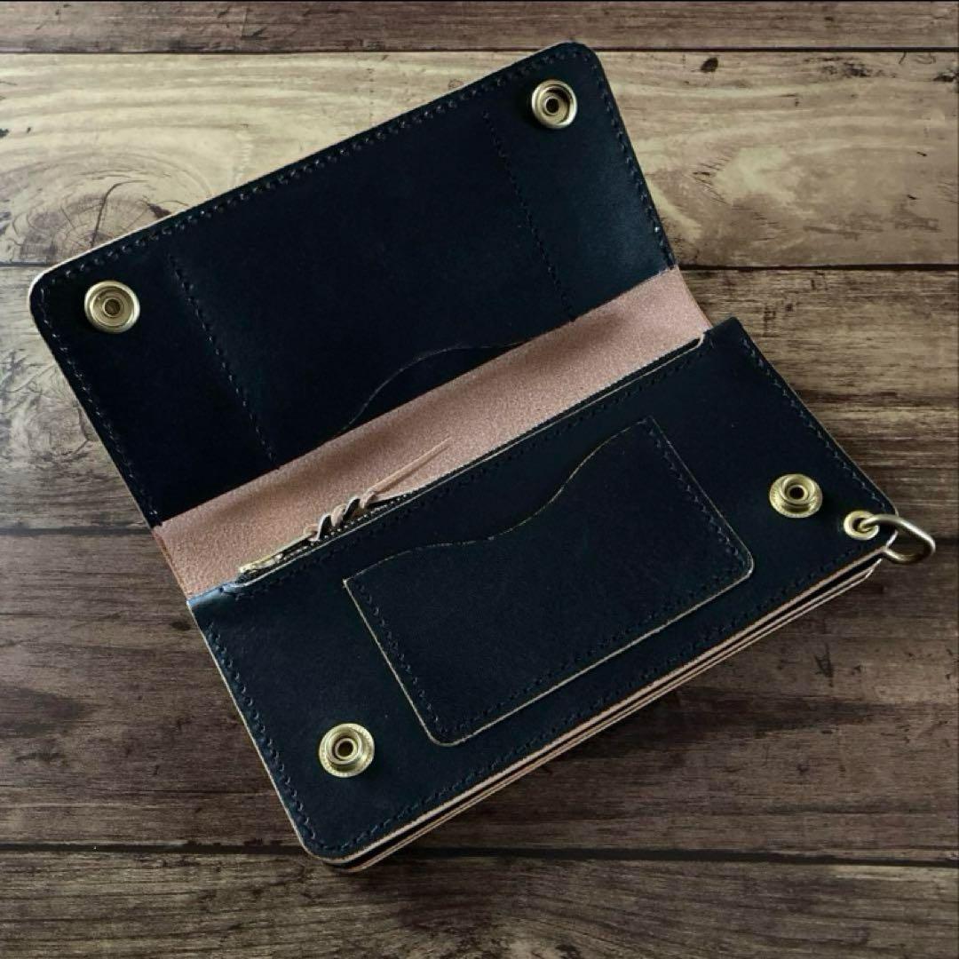 【JEW666】北米ステアハイド トラッカーウォレット180（ロング）3層