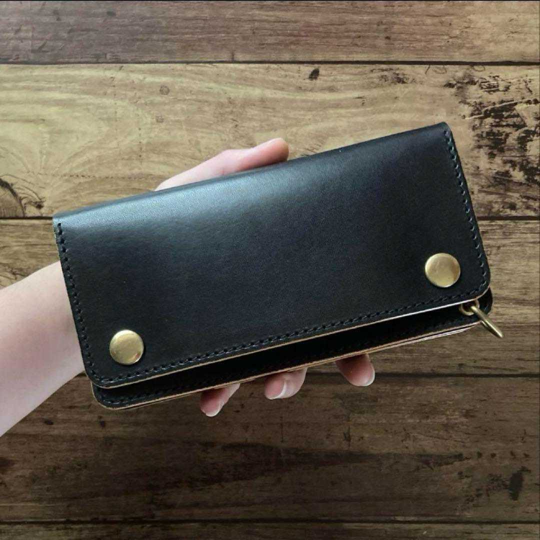 【JEW666】北米ステアハイド トラッカーウォレット180（ロング）3層