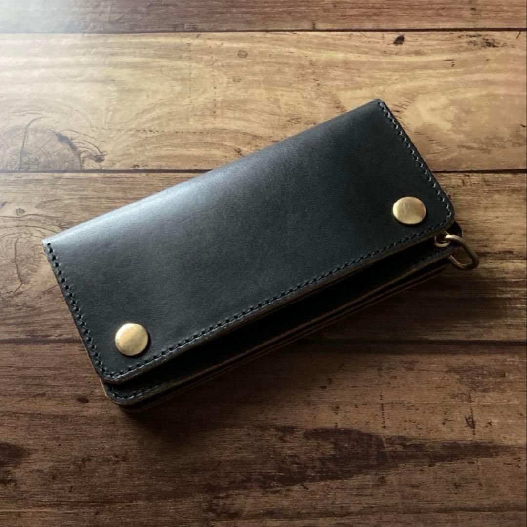 【JEW666】北米ステアハイド トラッカーウォレット180（ロング）3層