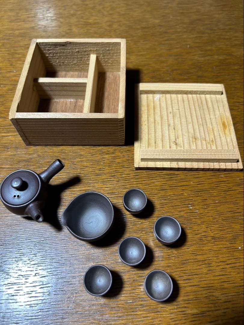 萬古焼　春峯造　雛茶器 小さい茶器 セット 共箱