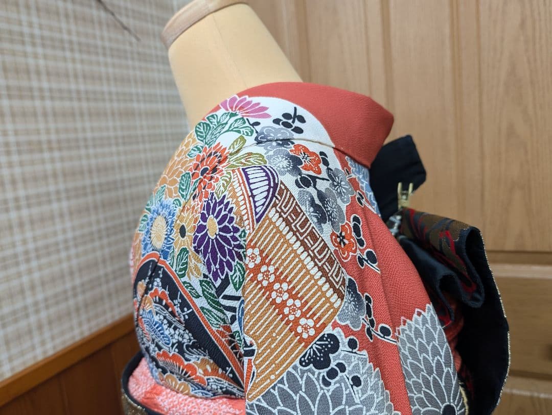 ☆専用♢再お値下げしました！振袖+袋帯セット 京紅型 大輪万寿