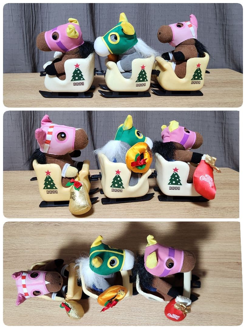 競走馬 ぬいぐるみセット 競馬 サラブレッド クリスマス