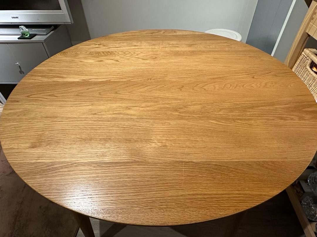 大塚家具　木製円形ダイニングテーブル