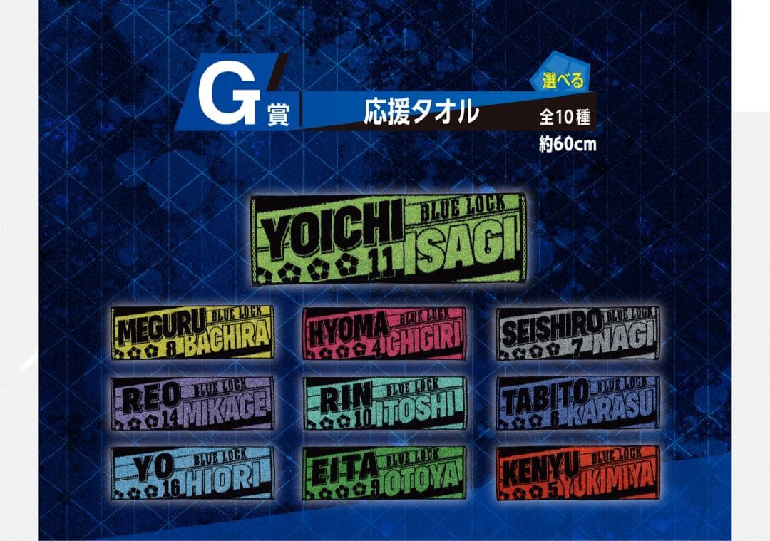 一番くじ ブルーロック 潔世一 応援タオル クリアファイル＆ステッカーセット