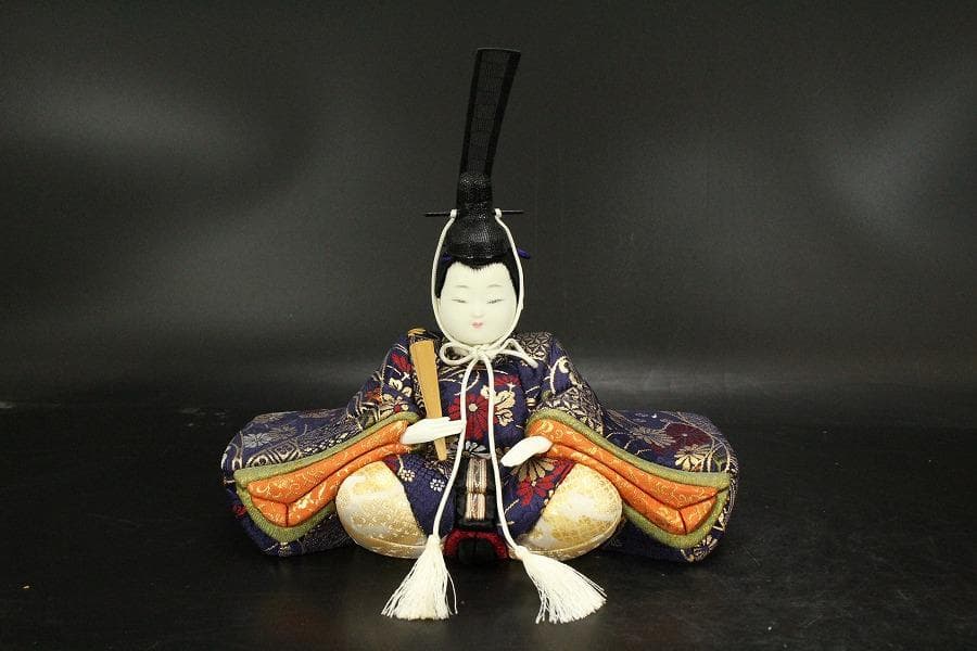 お雛様 親王飾り 木目込 大内人形 台付き 美品 707