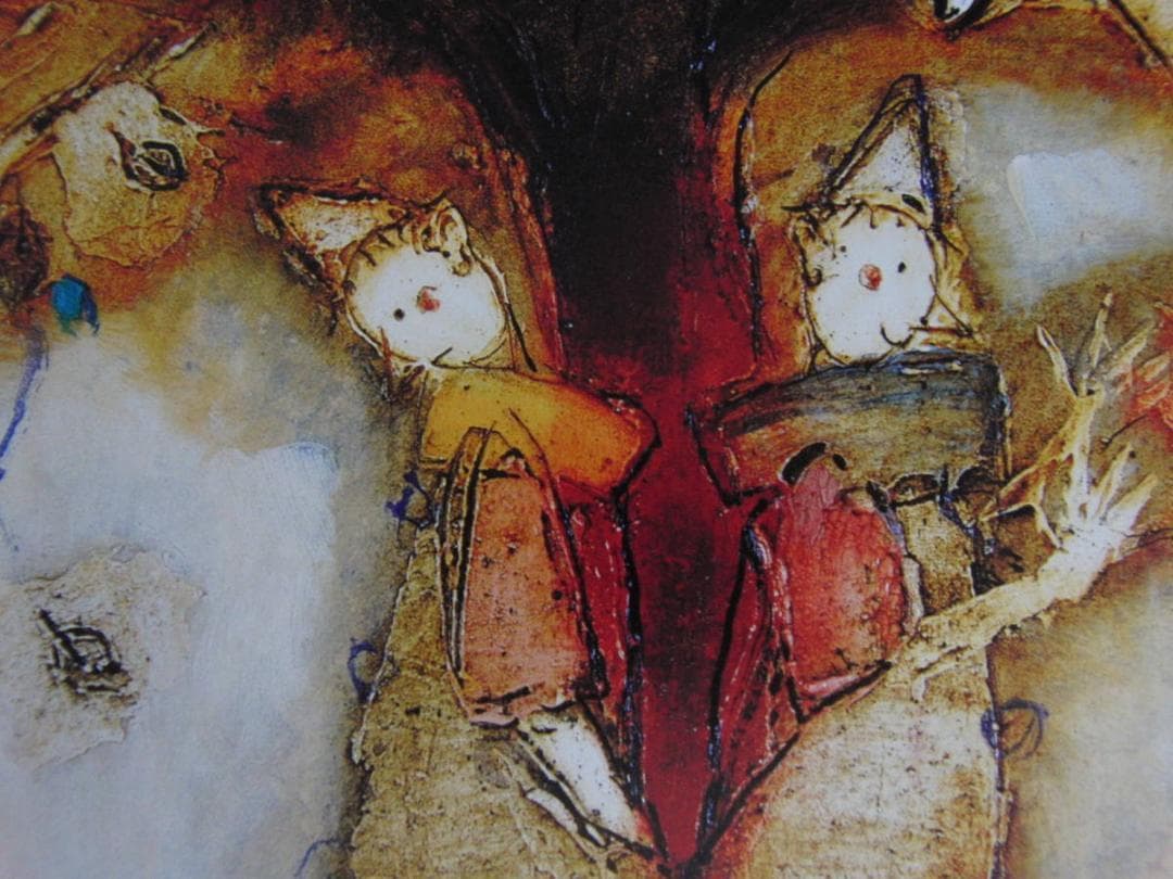 松井ヨシアキ、希少な額装用画集より、新品額装付、状態良好