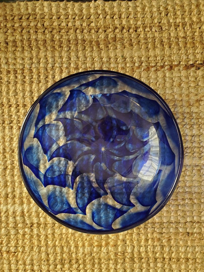 ○希少 1933年製！ルネラリック 小鳥と葉っぱの装飾『パンソン』 ボウル皿