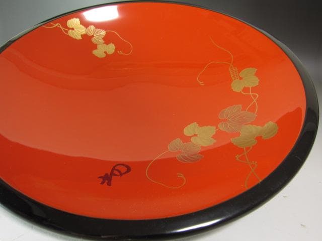 ★　中村宗哲　蔦蒔絵菓子器　裏千家　十四代　淡々斎の花押がございます★x572