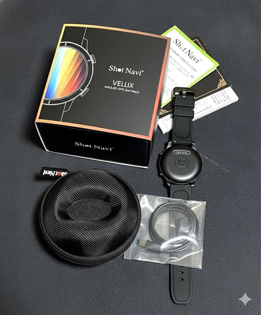 Shot Navi VELLIX V14ブラックGPSゴルフウォッチ 最新 腕時計型GPSゴルフナビ VELLIX V14 べリックス V14 Black ショットナビ