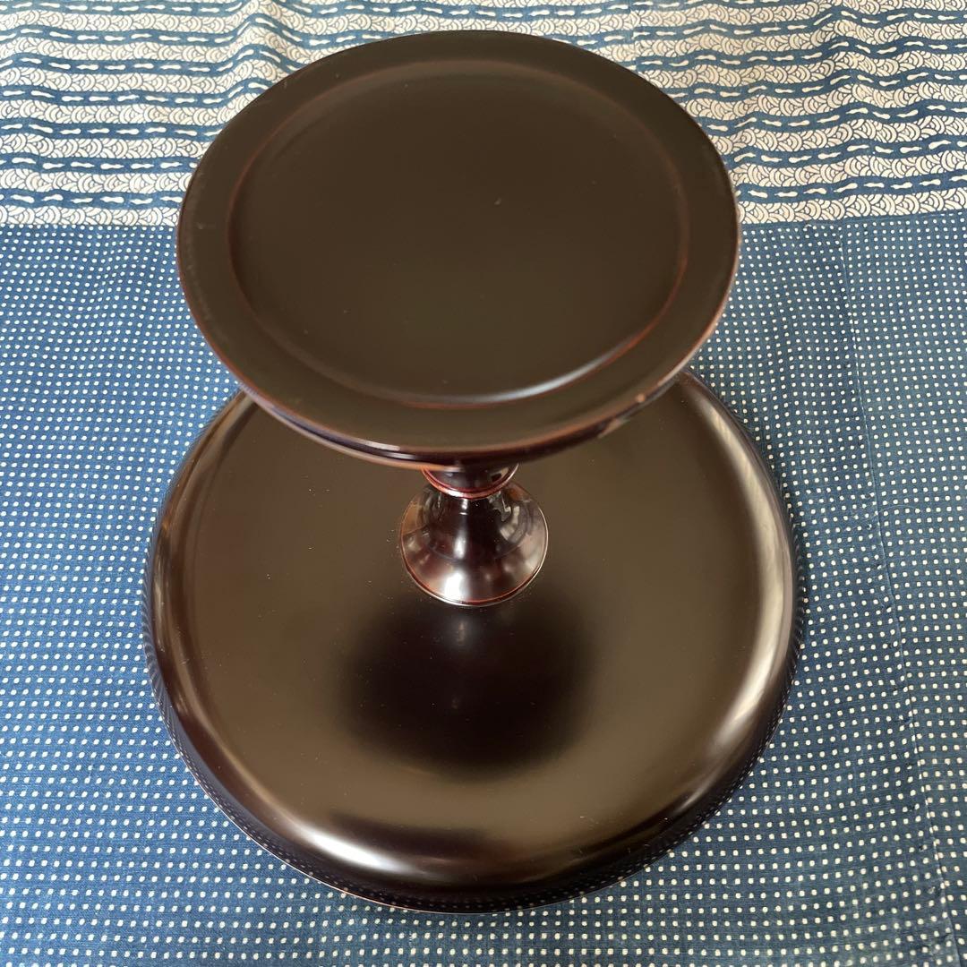 漆器 高台皿 蒔絵 金彩 木箱付き