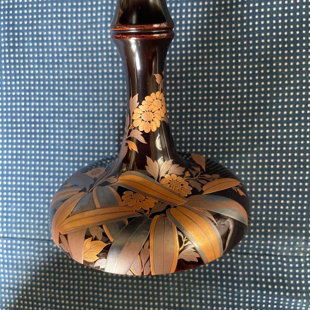 漆器 高台皿 蒔絵 金彩 木箱付き