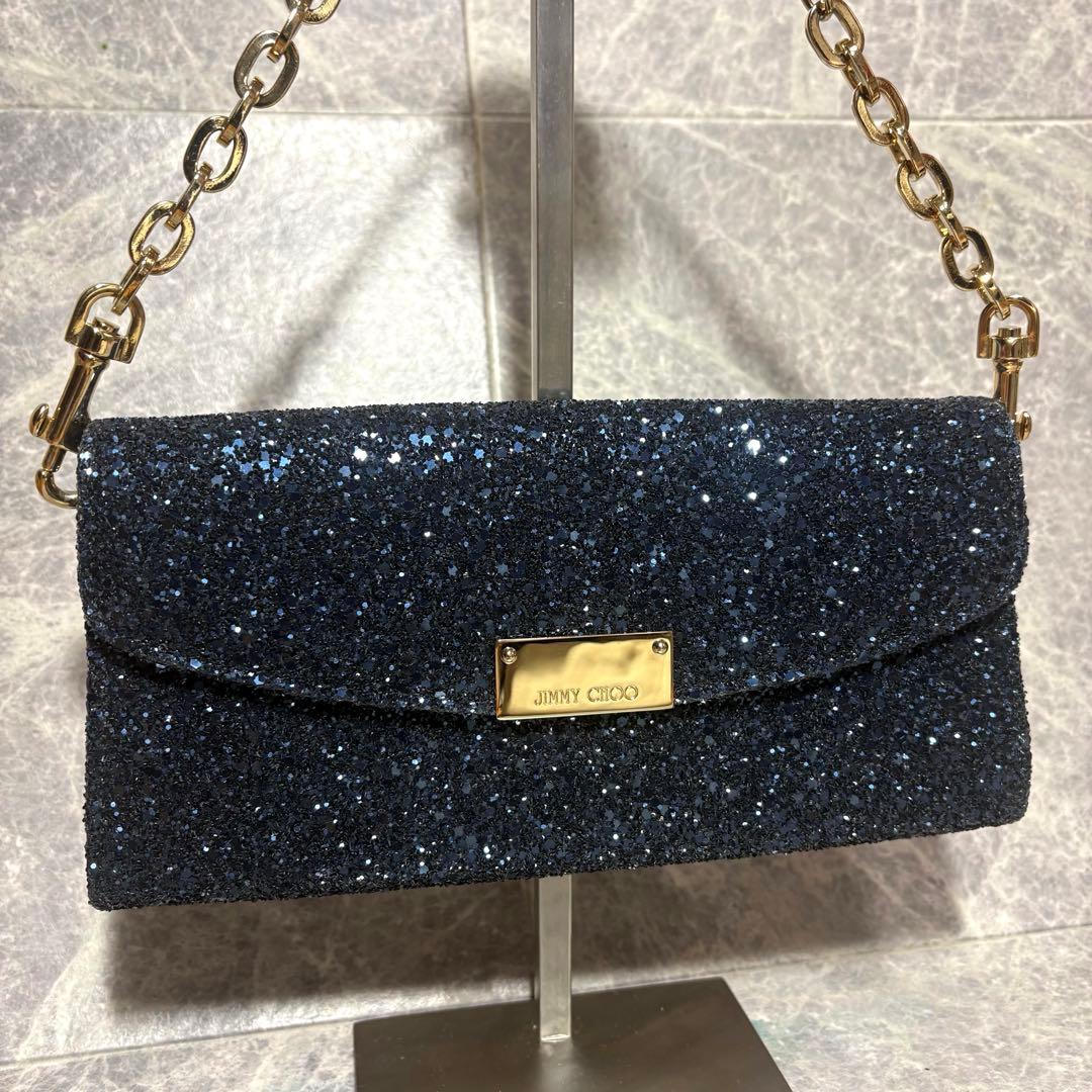 ⭐︎JIMMY CHOO⭐︎ 2way スパンコール クラッチバッグ　ワンショルダー