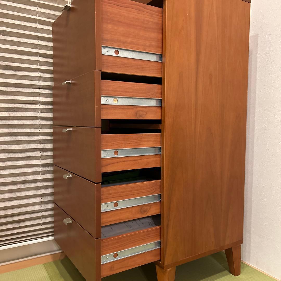 廃盤品 unico ウニコ NOI ノイシリーズ ドレッサー ミラー付き 5段