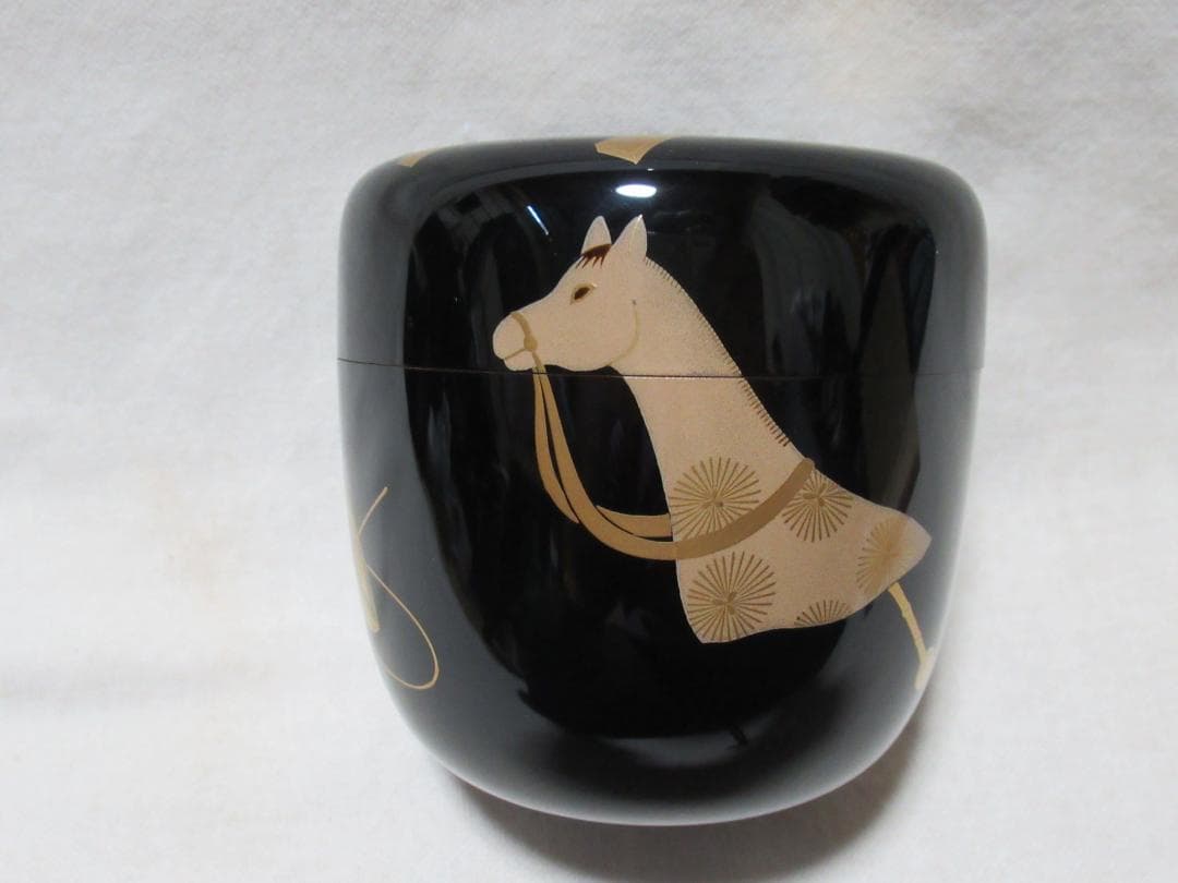 茶道具葵春造 棗 馬に玩具絵 共箱