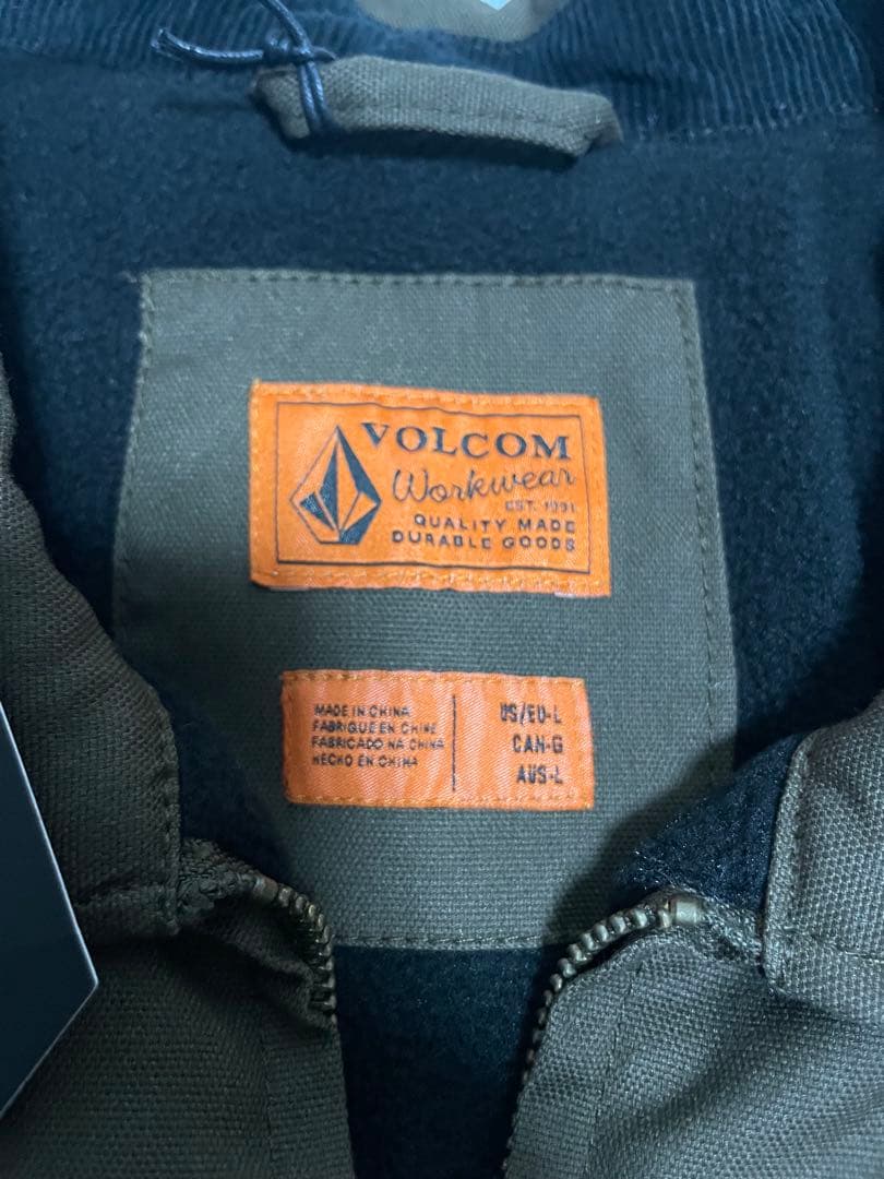 VOLCOM ワーク　ウェア　ジャケット　L タグ付　ブラウン　防寒　防風