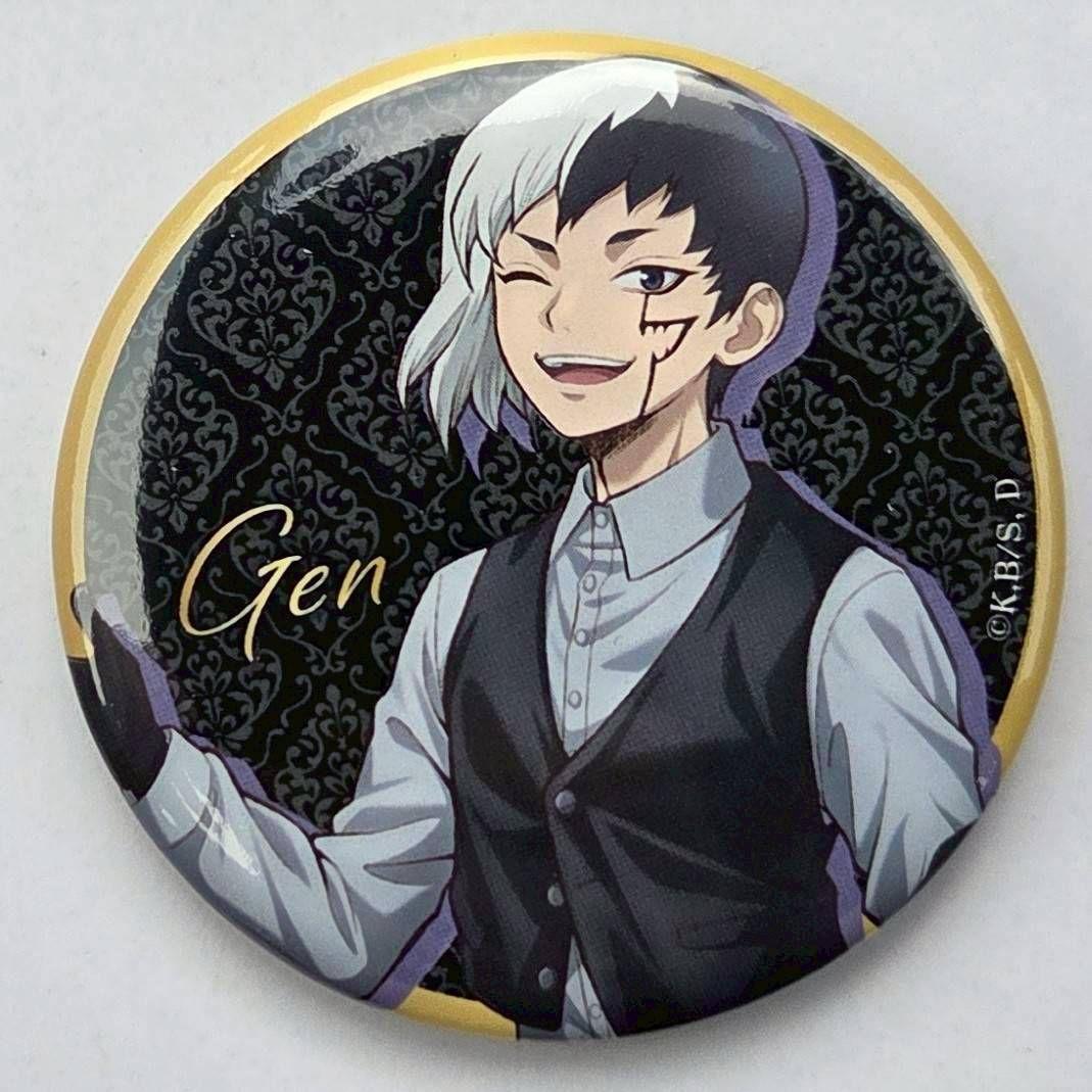 Theキャラ 缶バッジ カード ゲン ドクスト ブラックスーツ ジャン