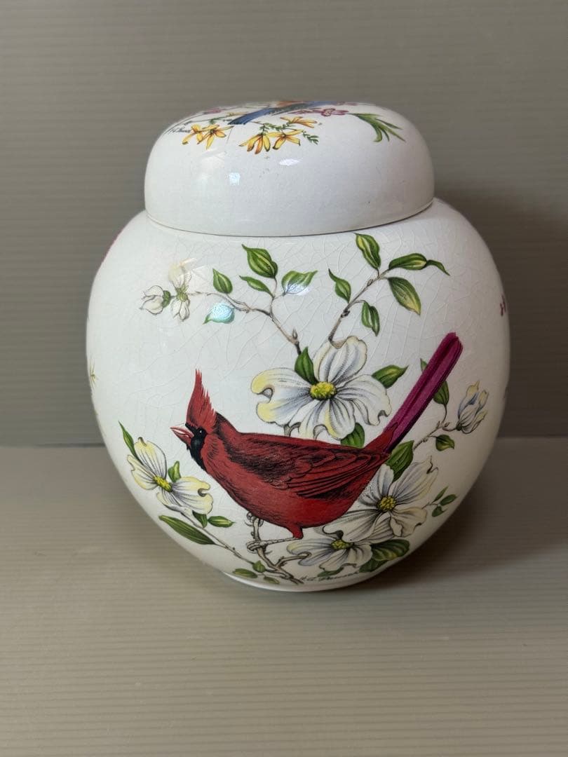 2789 ロイヤルコールドン Royal Cauldon 花鳥 茶壺