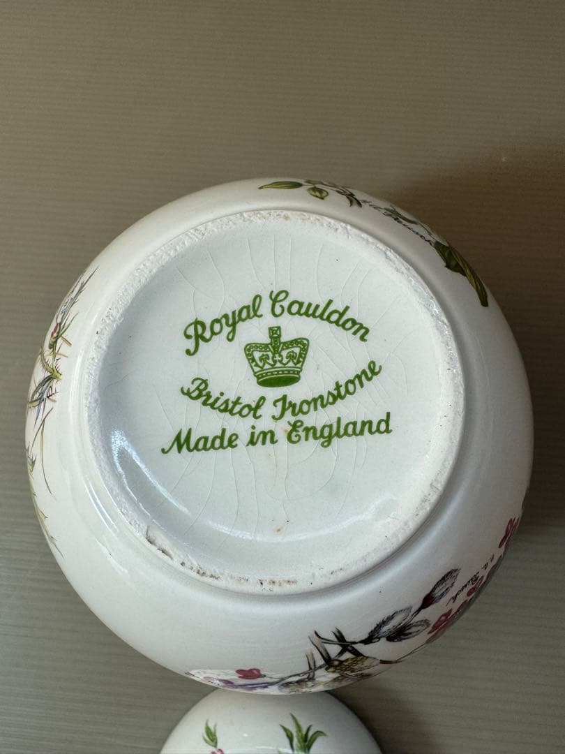 2789 ロイヤルコールドン Royal Cauldon 花鳥 茶壺