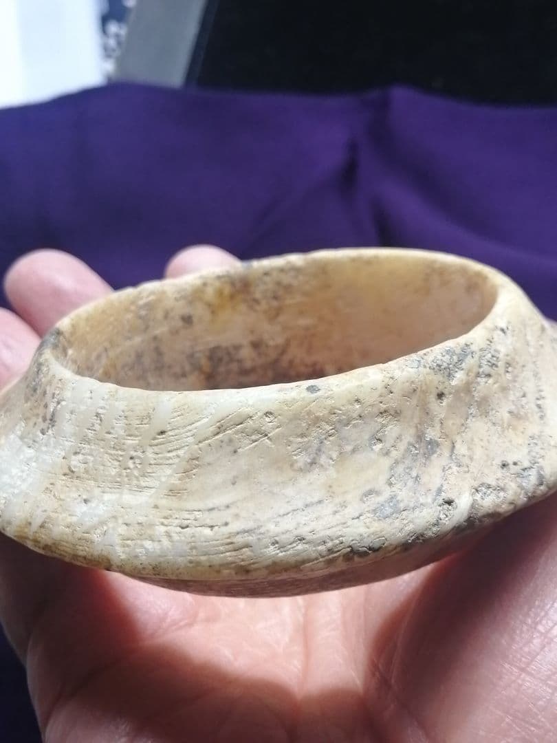 ☆古墳初期『玉石垂飾輪』出土品。玉石 230g 埋蔵文化財 非常に