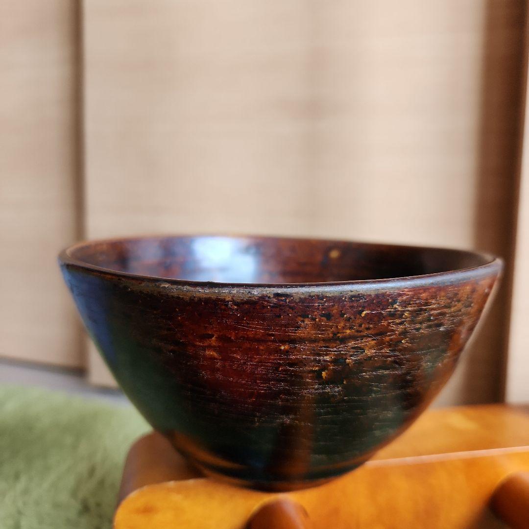 12～13cの黒褐秞茶碗仕覆桐箱付き - winetouritalia.com