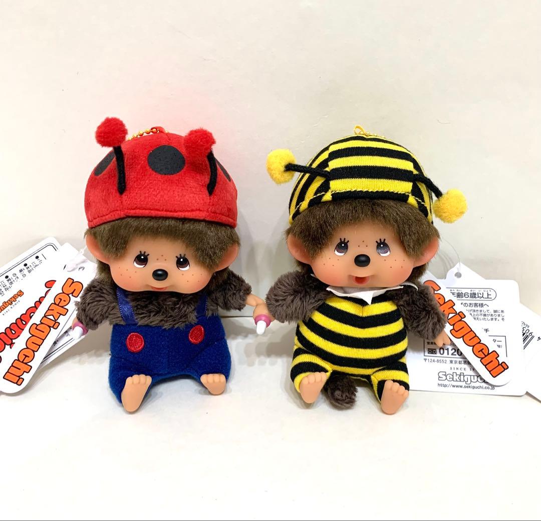 モンチッチ みつばち てんとう虫 顔でか キーチェーン 2個セット 新品