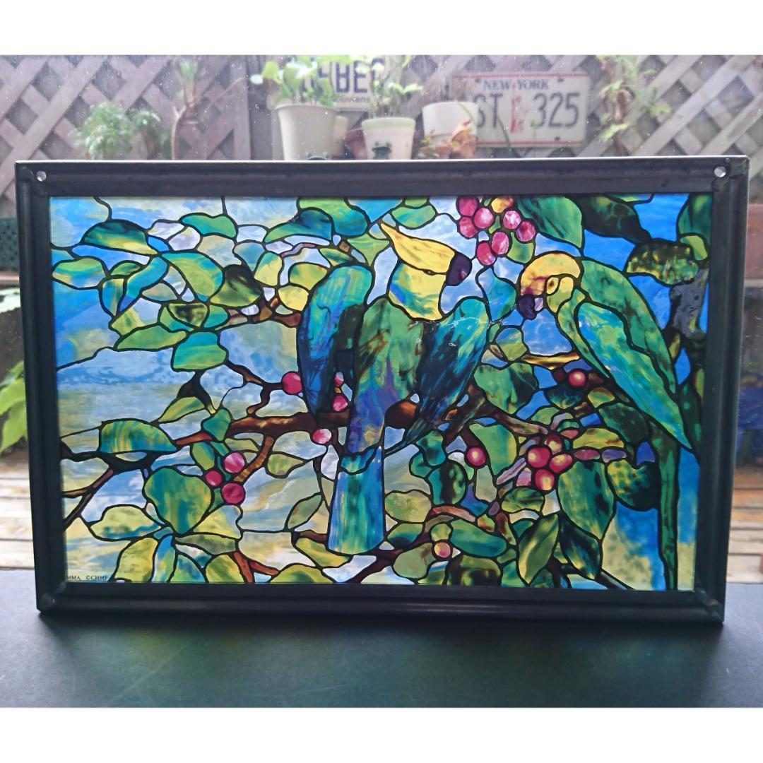 ルイスCティファニー ステンドグラス Parrotsおうむ グラスマスターズ